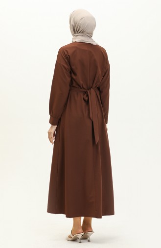 Belted Dress 70004-03 Brown 70004-03