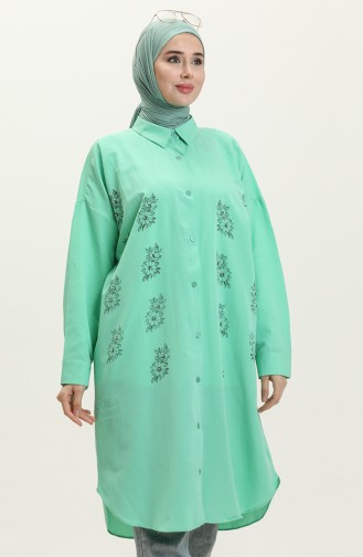 Embroidered Shirt Tunic 0125-05 Green 0125-05