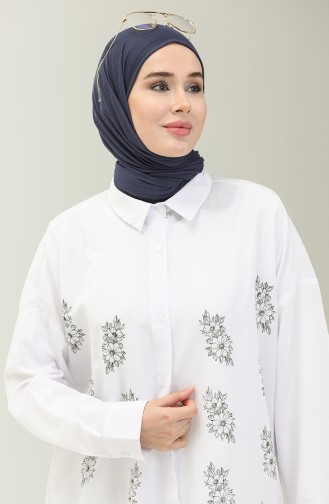 Embroidered Shirt Tunic 0125-06 white 0125-06