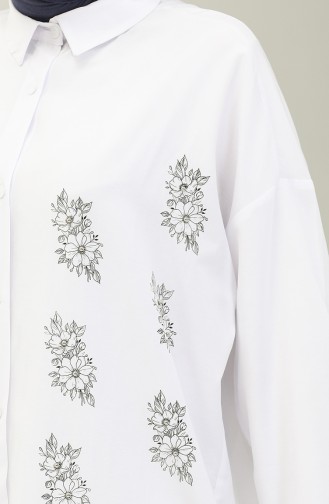 Embroidered Shirt Tunic 0125-06 white 0125-06