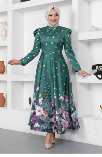 Smaragdgrün Hijab-Abendkleider 14436