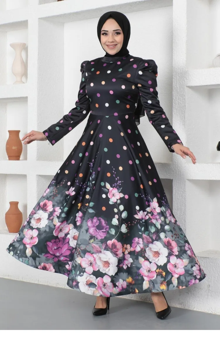 Habillé Hijab Noir 14437