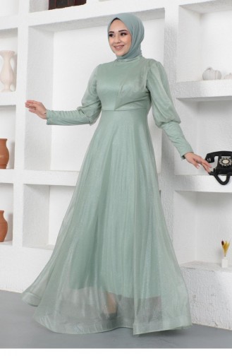 Mint green İslamitische Avondjurk 14452