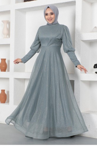 Grau Hijab-Abendkleider 14456
