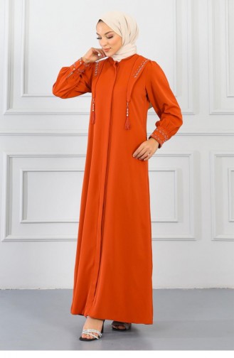 Brick Red Abaya 14460