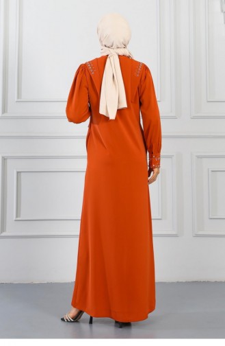 Brick Red Abaya 14460