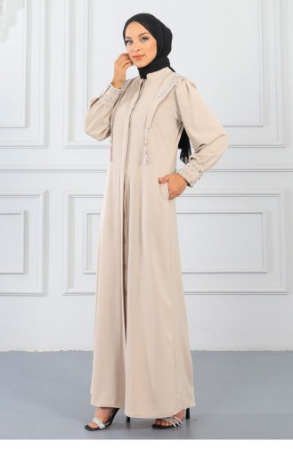 Beige Abaya 14462