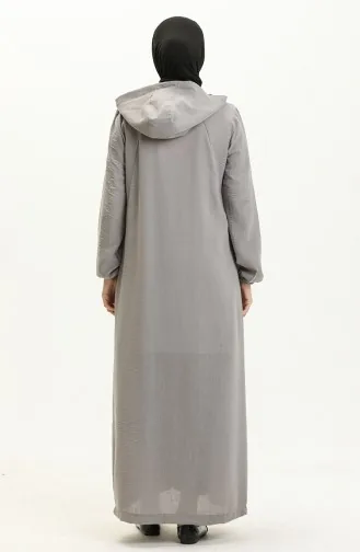 Gray Abaya 6974-04