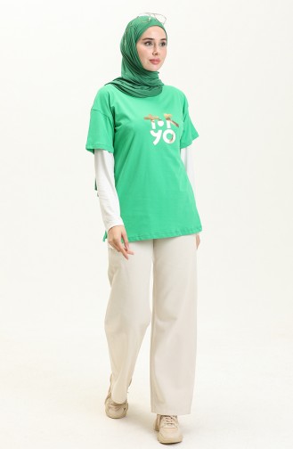 Printed T-shirt 2000-01 Green 2000-01