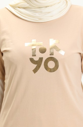 Printed T-shirt 2000-02 Beige 2000-02