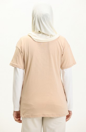 T-shirt Imprimé 2000-02 Beige 2000-02