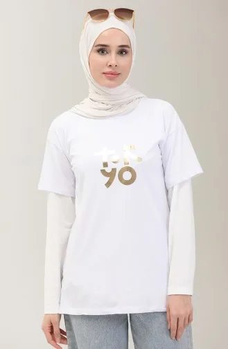 T-shirt Imprimé 2000-03 Blanc 2000-03