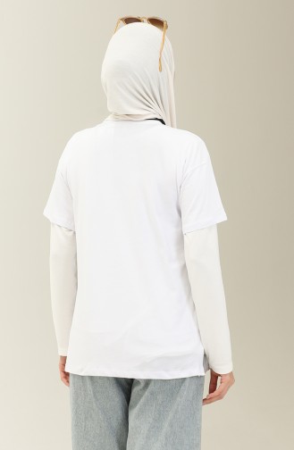 Baskılı Tshirt 2000-03 Beyaz