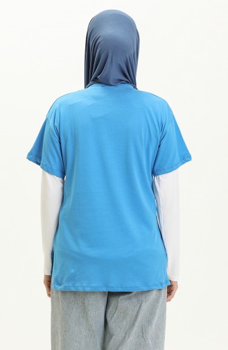 Bedrucktes Tshirt 2000-07 Blau 2000-07