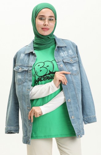 Printed T-shirt 2001-01 Green 2001-01