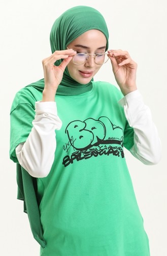 Printed T-shirt 2001-01 Green 2001-01