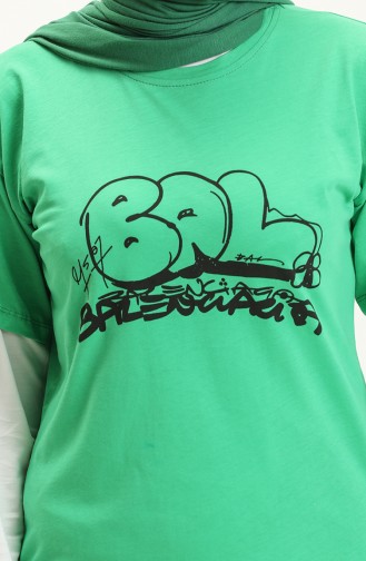 Baskılı Tshirt 2001-01 Yeşil