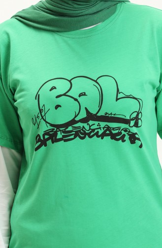 Printed T-shirt 2001-01 Green 2001-01