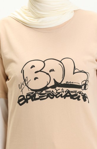 Printed T-shirt 2001-02 Beige 2001-02