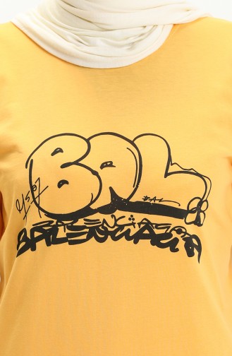 Baskılı Tshirt 2001-05 Sarı