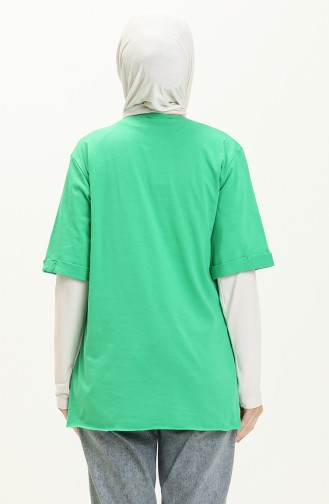 Baskılı Tshirt 2002-08 Yeşil