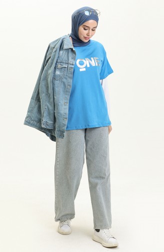 Bedrucktes Tshirt 2006-01 Blau 2006-01