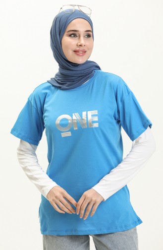 Bedrucktes Tshirt 2006-01 Blau 2006-01