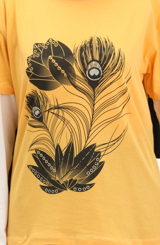 Printed T-shirt 2007-05 Yellow 2007-05