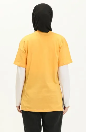 T-shirt Imprimé 2008-02 Jaune 2008-02