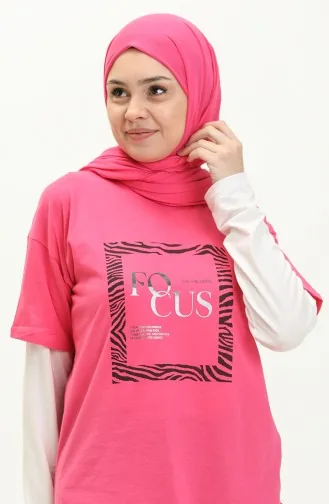 T-shirt Imprimé 2008-03 Fushia 2008-03