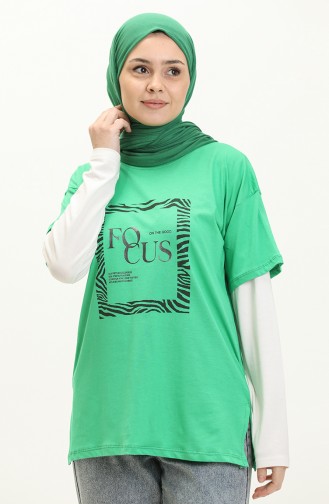 Printed Tshirt 2008-04 Green 2008-04