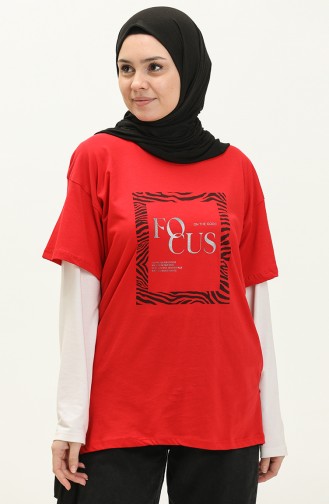 T-shirt Imprimé 2008-05 Rouge 2008-05