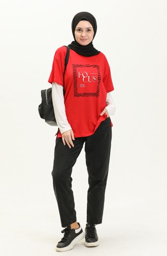 Bedrucktes Tshirt 2008-05 Rot 2008-05