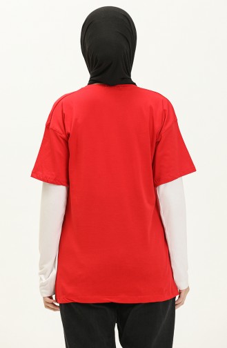 Bedrucktes Tshirt 2008-05 Rot 2008-05