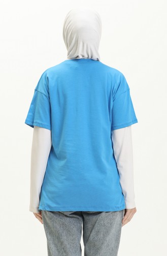 Bedrucktes Tshirt 2008-06 Blau 2008-06