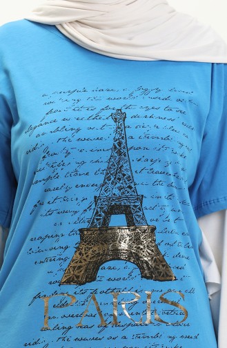 Bedrucktes Tshirt 2009-01 Blau 2009-01