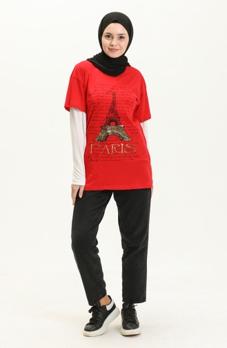 Printed Tshirt 2009-03 Red 2009-03