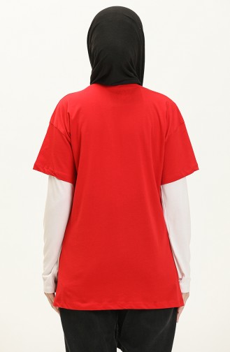 Bedrucktes Tshirt 2009-03 Rot 2009-03