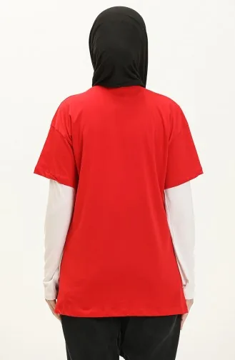Bedrucktes Tshirt 2009-03 Rot 2009-03