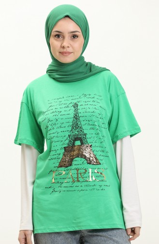Printed Tshirt 2009-06 Green 2009-06