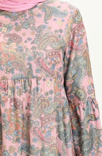 Kleid mit Ballonärmeln 1861B-01 Rose 1861B-01