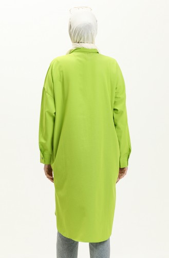 Embroidered Shirt Tunic 0125-03 Pistachio Green 0125-03