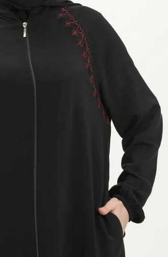 Vivezza Naturel Vual Süzene Ferace 6969-02 Siyah Bordo