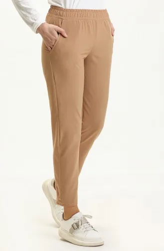 Elastic waist Pants 1094-01 Milk Coffee  1094-01