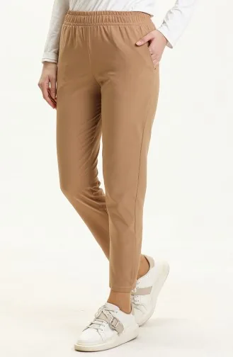 Elastic waist Pants 1094-01 Milk Coffee  1094-01