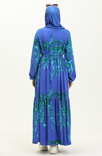 Langärmeliges Kleid aus Viskose mit Taschen 8181-02 Saks 8181-02