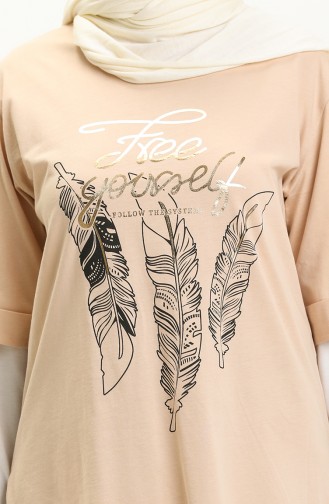 Printed T-shirt 2003-07 Beige 2003-07
