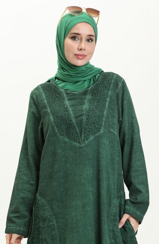 Authentisches langärmeliges Kleid 4343-06 Tannengrün 4343-06