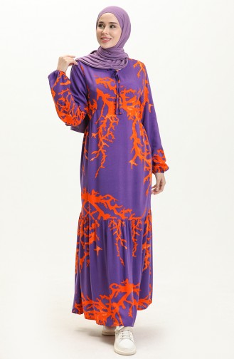 Purple İslamitische Jurk 8181-04