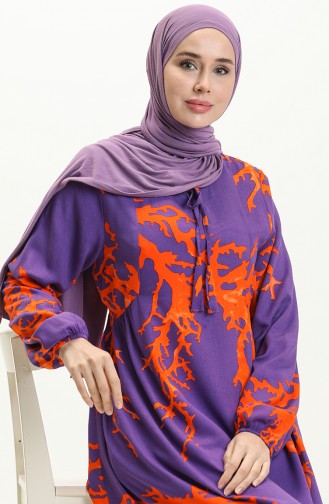 Purple İslamitische Jurk 8181-04